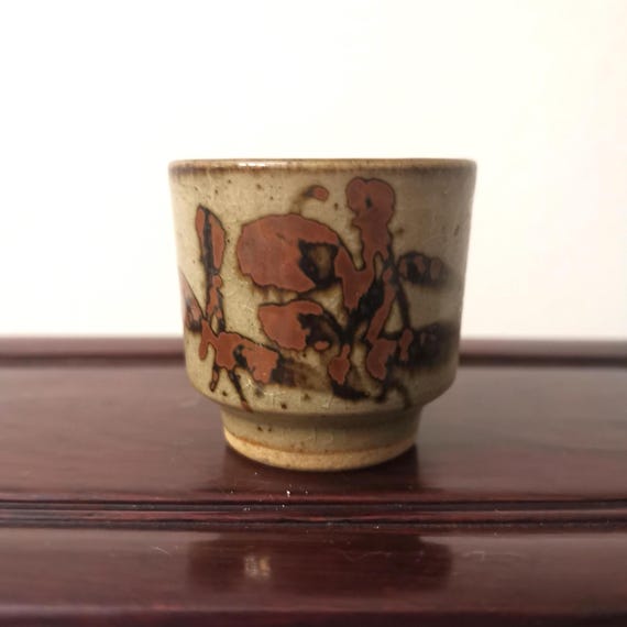 ヴィンテージ益子焼ぐい呑：日本製陶器ぐい飲み - Etsy 日本