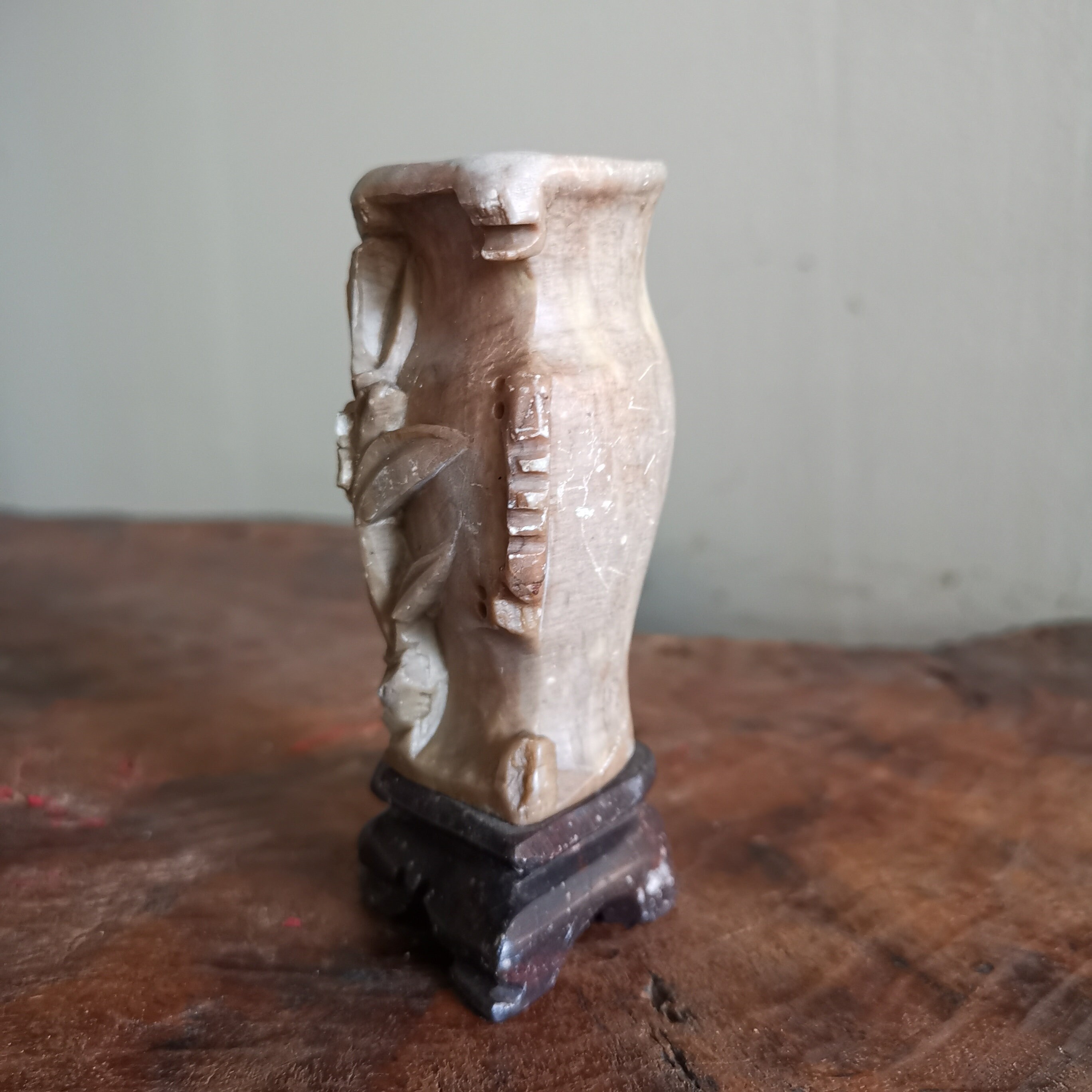 Vintage stone vase 1970 chinese soapstone vase small Etsy