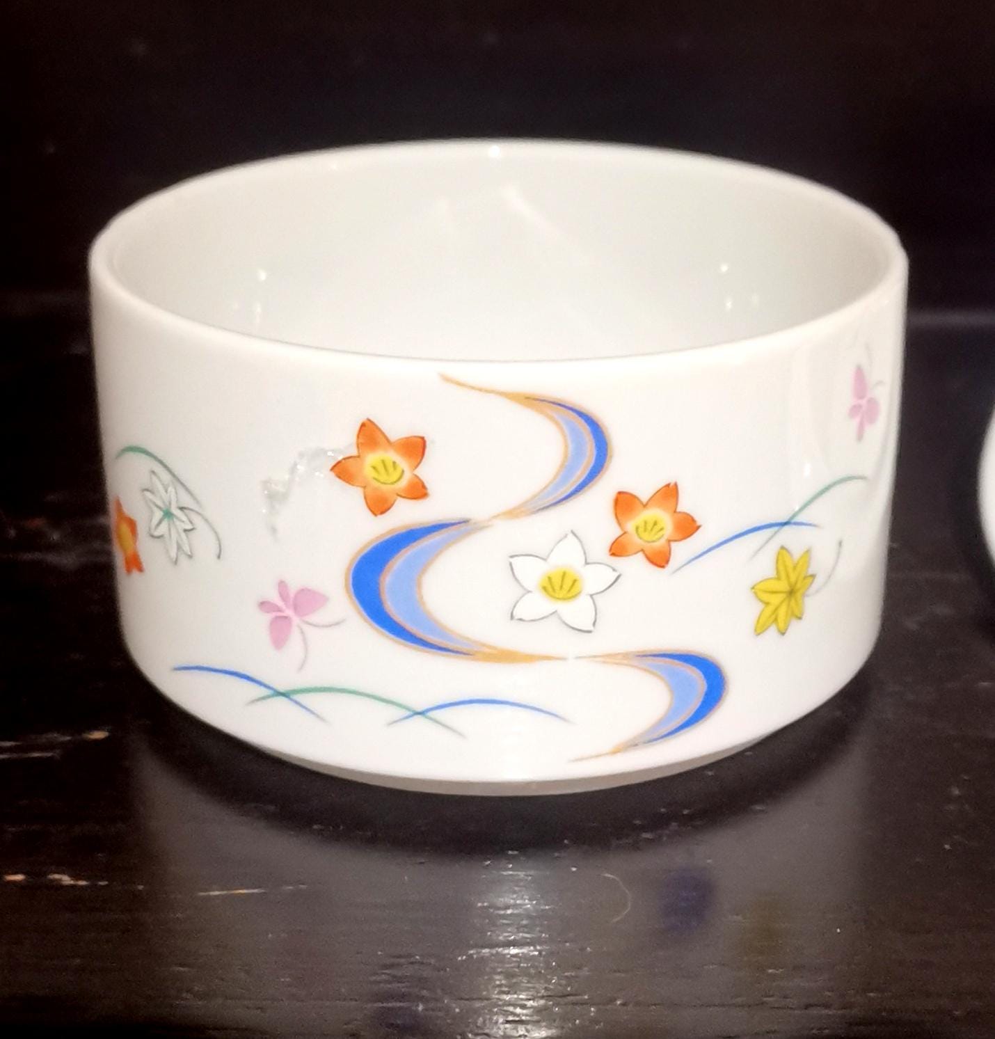 有田焼　清秀　造　⭐️ ヴィンテージ 有田焼 蓋付き磁器ボウル 清秀作 コレクターズ食器