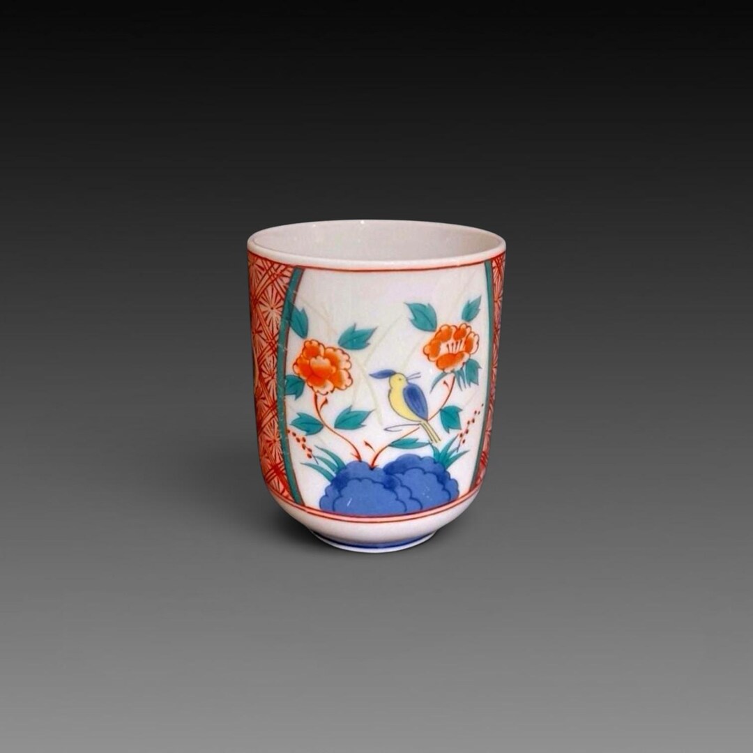手描き九谷焼湯呑み：ヴィンテージ日本湯呑 - Etsy 日本