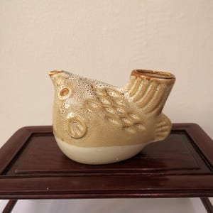 Vintage Japanese sake bottle, japanese tokkuri,  japanese vintage fuku blow fish ceramic tokkuri, nihonshu, sake bottle