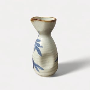 Japanese sake bottle, Japanese Tokkuri,  japanese vintage ceramic tokkuri, nihonshu, bamboo Painting Design Porcelain Ceramic