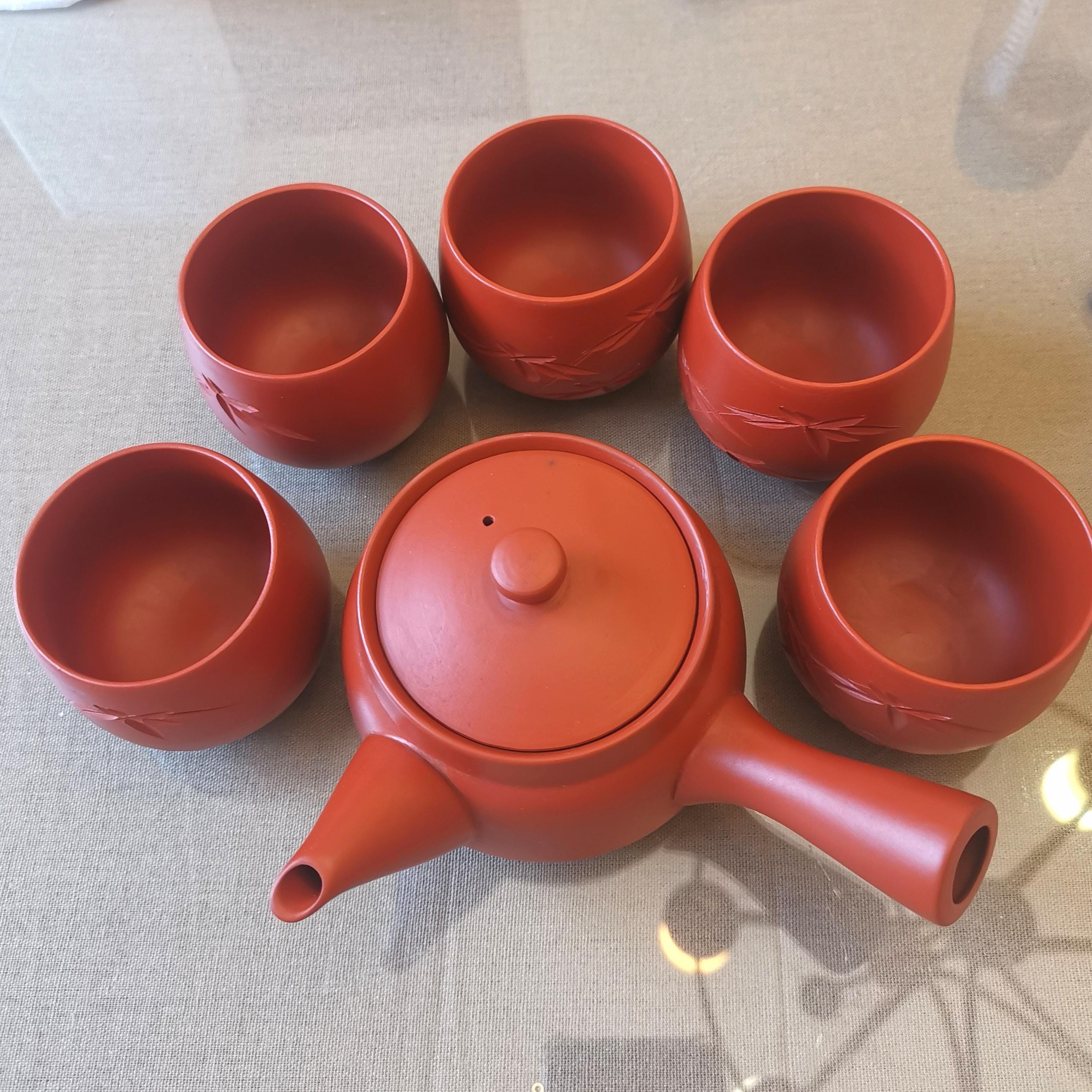 常滑焼急須セット：竹彫刻入り陶器製緑茶セット - Etsy 日本
