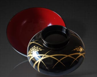 ビルマ（ミャンマー）1970年代 漆芸 重箱 手描き装飾文様 円形蓋物 ビルマ（ミャンマー）1970年代 漆芸 重箱 手描き装飾文様 円形蓋物