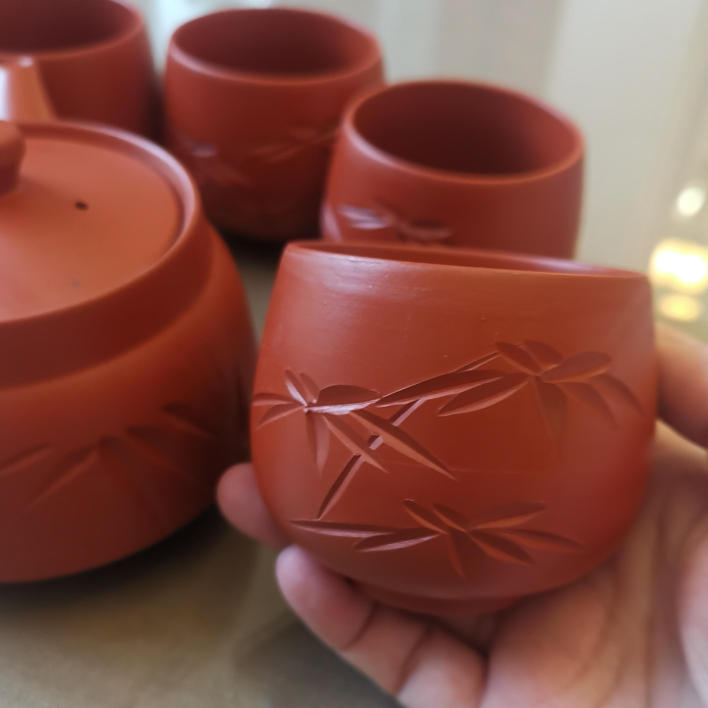 常滑焼急須セット：竹彫刻入り陶器製緑茶セット - Etsy 日本
