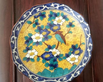 九谷焼 手描き花鳥文皿（5枚セット）吉田屋風 和風装飾 - Etsy 日本