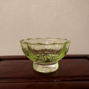 Japanese sake green Glass cup, small glass cup , oriental short glass, collectible tableware