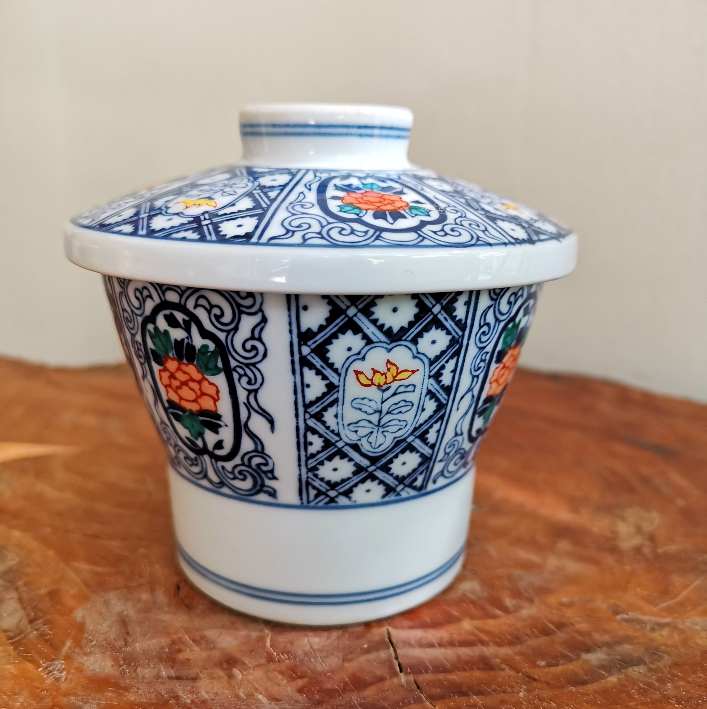 Chawanmushi Cup Japanese Ceramic Cup Oriental Cup With Lid Etsy