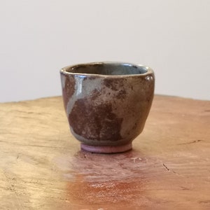 Guinomi, Vintage sake cup, Japanese drip glazed guinomi,handmade guinomi, oriental drinkware, collectible drink ware, shot glass, barware