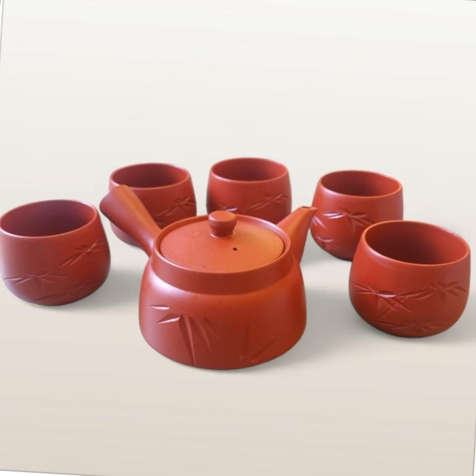 常滑焼急須セット：竹彫刻入り陶器製緑茶セット - Etsy 日本