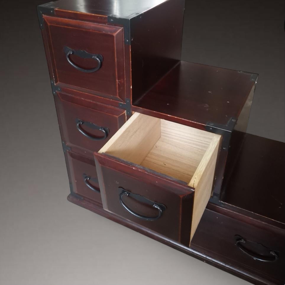 ヴィンテージ和箪笥 ステップチェストキャビネット 階段箪笥 引き出し5