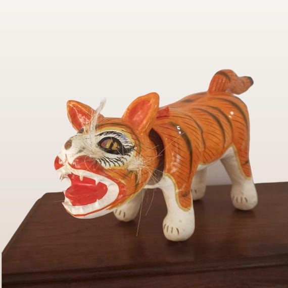 Vintage Hariko Paper Tiger, Japanese Folk Art Decor - Etsy