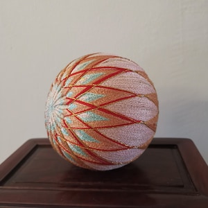 Vintage Temari ball, Temari thread ball, Japanese Temari, Japanese Fabric Balls, Handmade Temari Balls