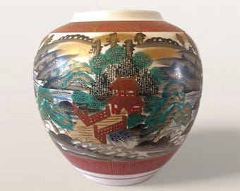 日本のヴィンテージ花瓶 九谷焼 手描き インテリア - Etsy 日本