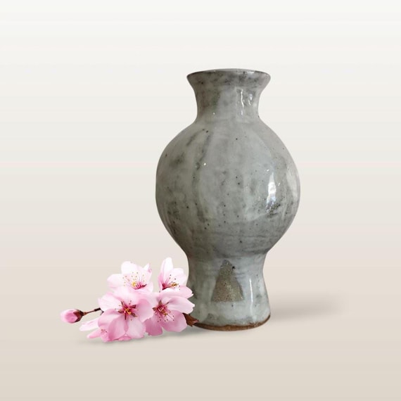 手作り陶器の花瓶、ヴィンテージの日本の志野焼、生け花用花瓶 - Etsy 日本