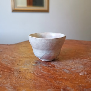 Japanese white o-choko cup, Shino ware sake cup, oriental ceramic cup, small sake cup , collectible drink ware