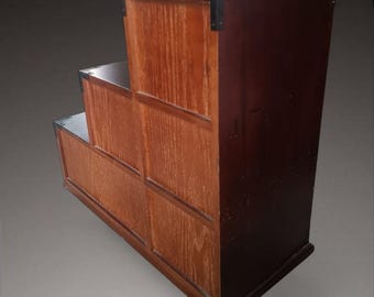 ヴィンテージ和箪笥 ステップチェストキャビネット 階段箪笥 引き出し5