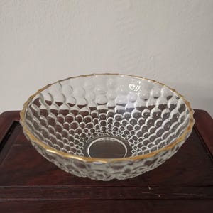 Retro Japanese quality Glass bowl, small glass bowl, tableware , asian collectible glassware, dessert cup, side dish, vintage glassware