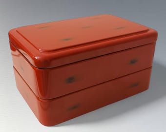 Japanese Red Jubako Box | Tiered Melamine Bento Box