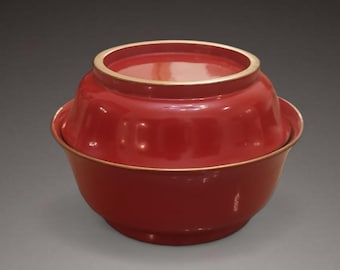 Antique Urushi Maki-e Lacquerware Bowl, Wajima-nuri, Meiji Era
