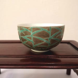 Greentea cup, Japanese Yunomi, matcha green tea cup, Asian vintage green tea japanese cup, porcelain tea cup, sencha, gyokuro green tea