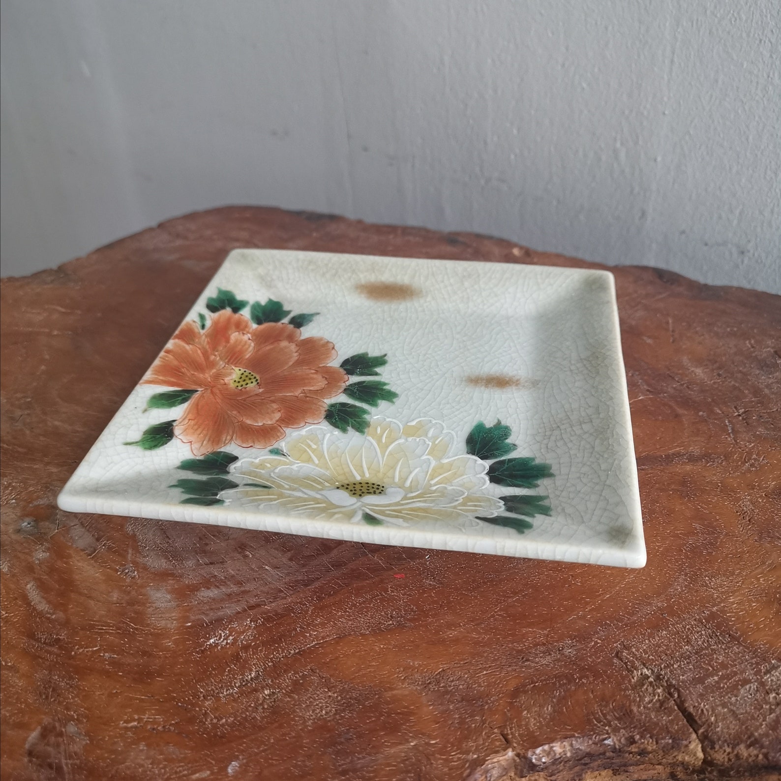 Japanese Ceramic plate Decorative square Plate oriental Etsy