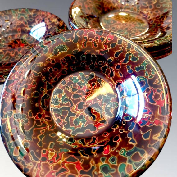Tsugaru-nuri Urushi Coaster Plate, Japanese Lacquerware (dia10.5cm