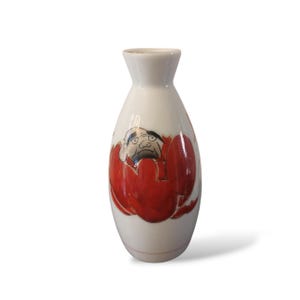 Vintage Japanese sake bottle, Handpainted daruma japanese tokkuri,  japanese vintage ceramic tokkuri, nihonshu, daruma sake bottle