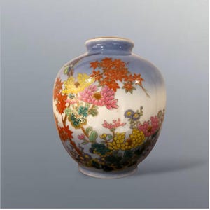 Kutani Ware Flower Vase, satsuma handpainted  Blossom Design, Japan vase, vintage vasel, collectible vase, hand painted, home decor