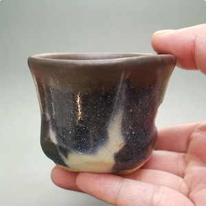 Japanese ochoko Sake Cup, Japanese studio Pottery Namako-yu