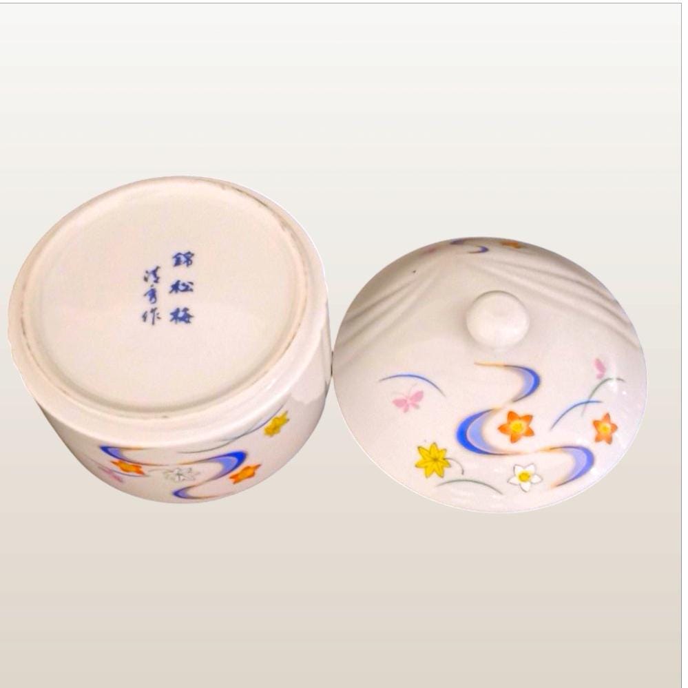 ヴィンテージ 有田焼 蓋付き磁器ボウル 清秀作 コレクターズ食器