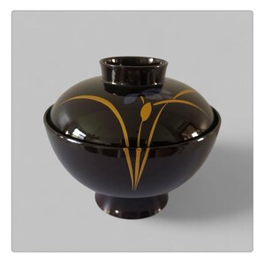 Old Japanese lacquerware bowls, Traditional Craft Lacquerware, soup bowl, Japanese tableware bowl, oriental tableware, rice bowl