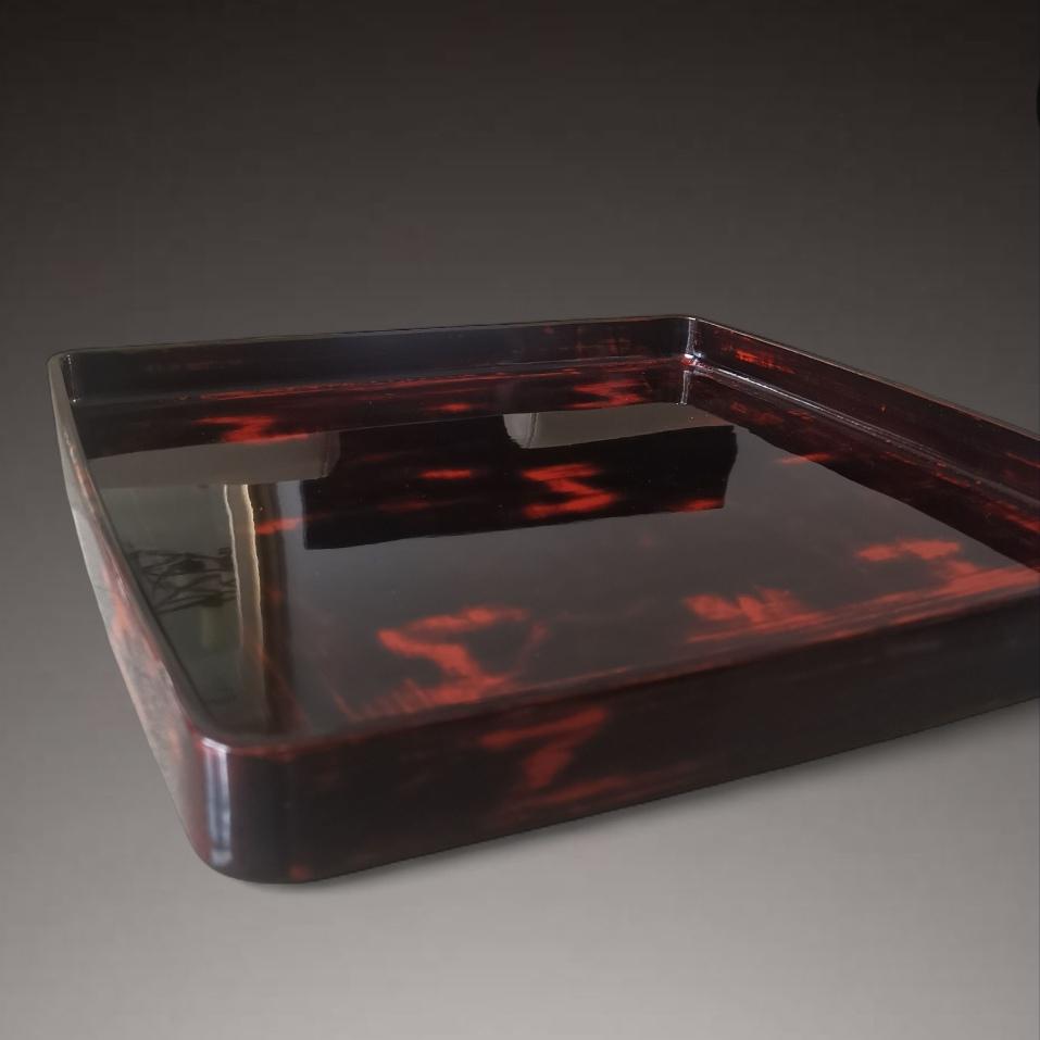 Buy Vintage Japanese Negoro Urushi Lacquerware Tray, Wooden