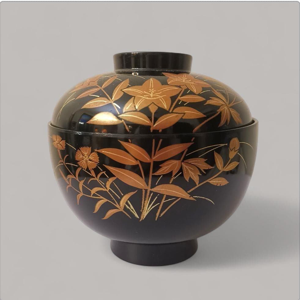 漆器 花模様 汁椀 (11 cm) - Etsy 日本
