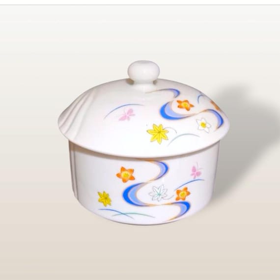 ヴィンテージ 有田焼 蓋付き磁器ボウル 清秀作 コレクターズ食器