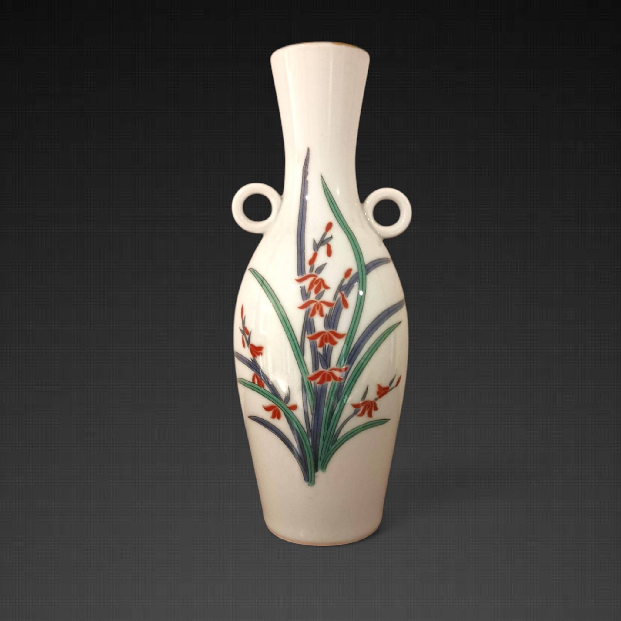 ヴィンテージ有田焼花瓶、秀伝峰手描き磁器 - Etsy 日本