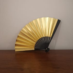 Japanese sensu fan,Vintage Japanese Sensu Fan, Paper folding Fan, odori fan, Sensu gold and silver