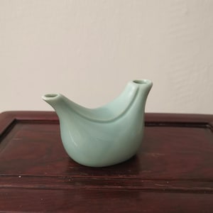 Japanese Celadon small vase , Asian Pottery, oriental , small ikebana vase , small Japanese vase,