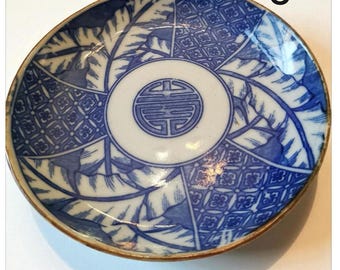 アンティーク伊万里焼皿、江戸時代青白印判食器 - Etsy 日本