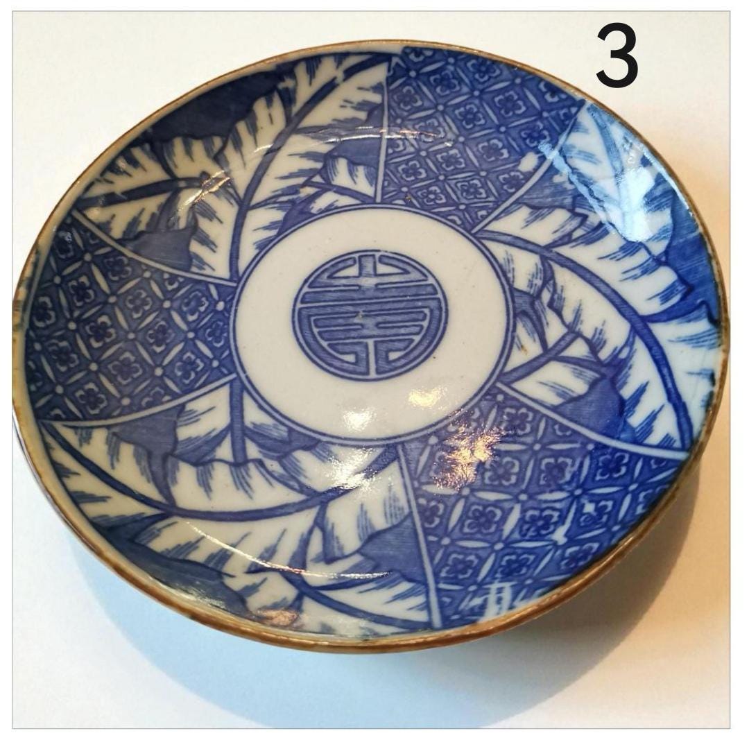 アンティーク伊万里焼皿、江戸時代青白印判食器 - Etsy 日本