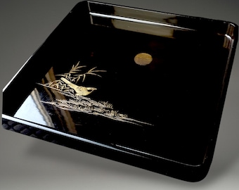 ヴィンテージ 漆塗り 重箱 金蒔絵 松 3段弁当箱 - Etsy 日本