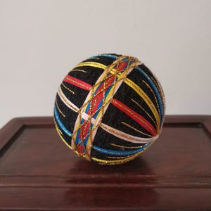 Vintage Temari ball, Temari thread ball, Japanese Temari, Japanese Fabric Balls, Handmade Temari Balls
