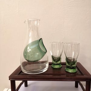 Tokkuri Ochoko cold Sake Bottle Cold, 400cc, collectible japanese guinomi, glass sake cup , oriental Guinomi Shot glass, cold sake glass