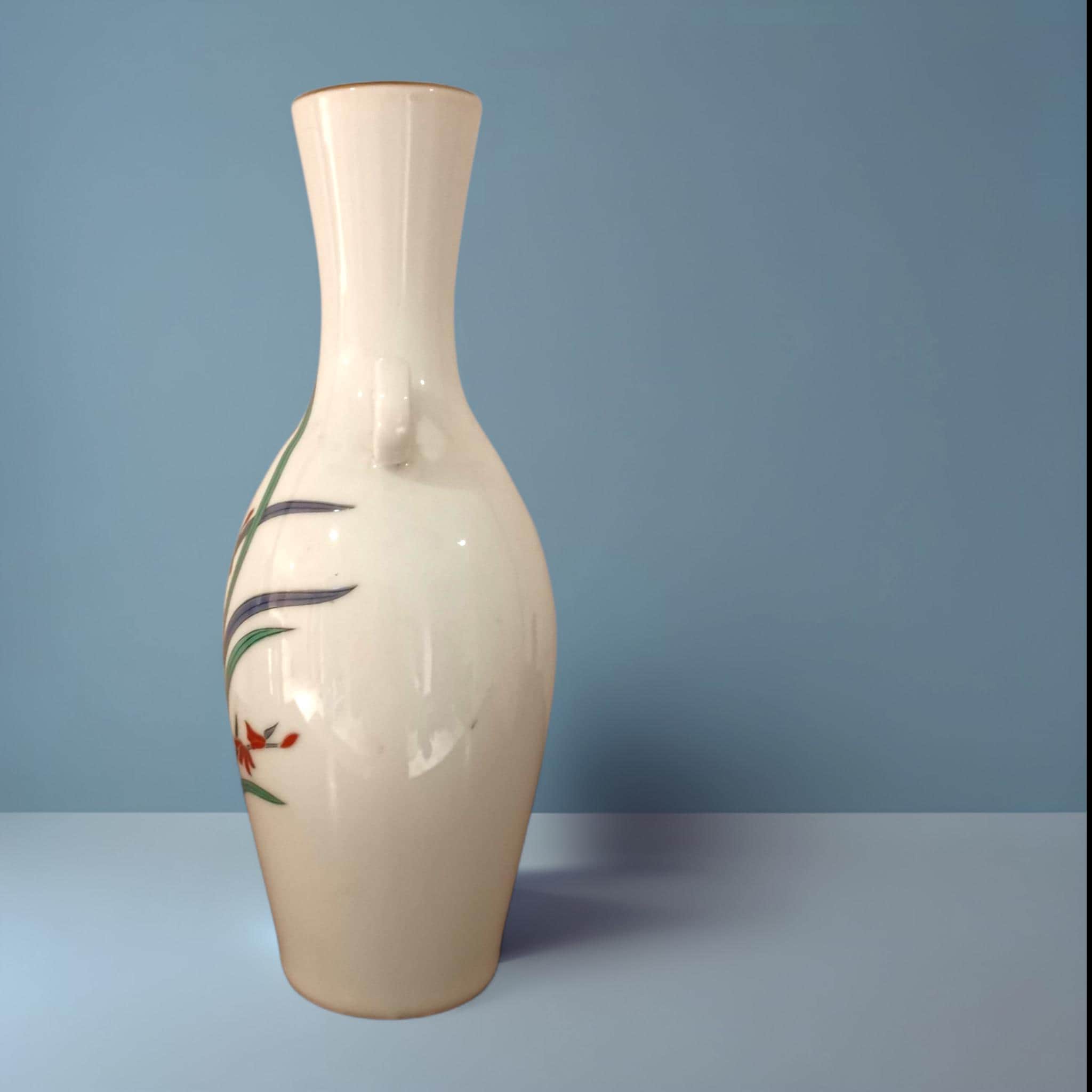 ヴィンテージ有田焼花瓶、秀伝峰手描き磁器 - Etsy 日本