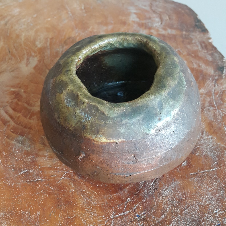 studio pottery kiln pottery artisarn hand built vase Japanese ikebana vase handbuilt Vase japan pottery earthenware vase