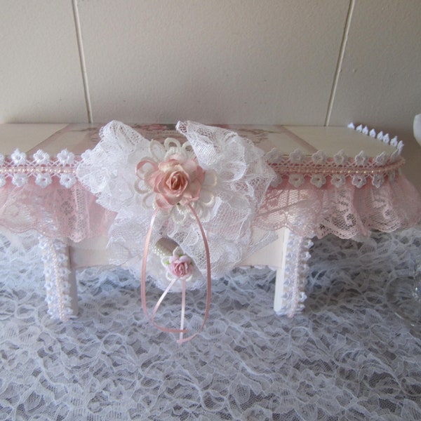 Shabby Pink Rose Wooden Shelf Shabby Chic Decoration