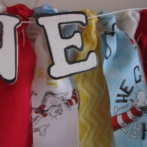 The Cat in the Hat Birthday Banner First Birthday Decoration Dr. Seuss ...