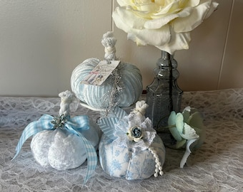 Shabby Chic Pumpkin Decor Fall Decoration French Cottage Pumpkins