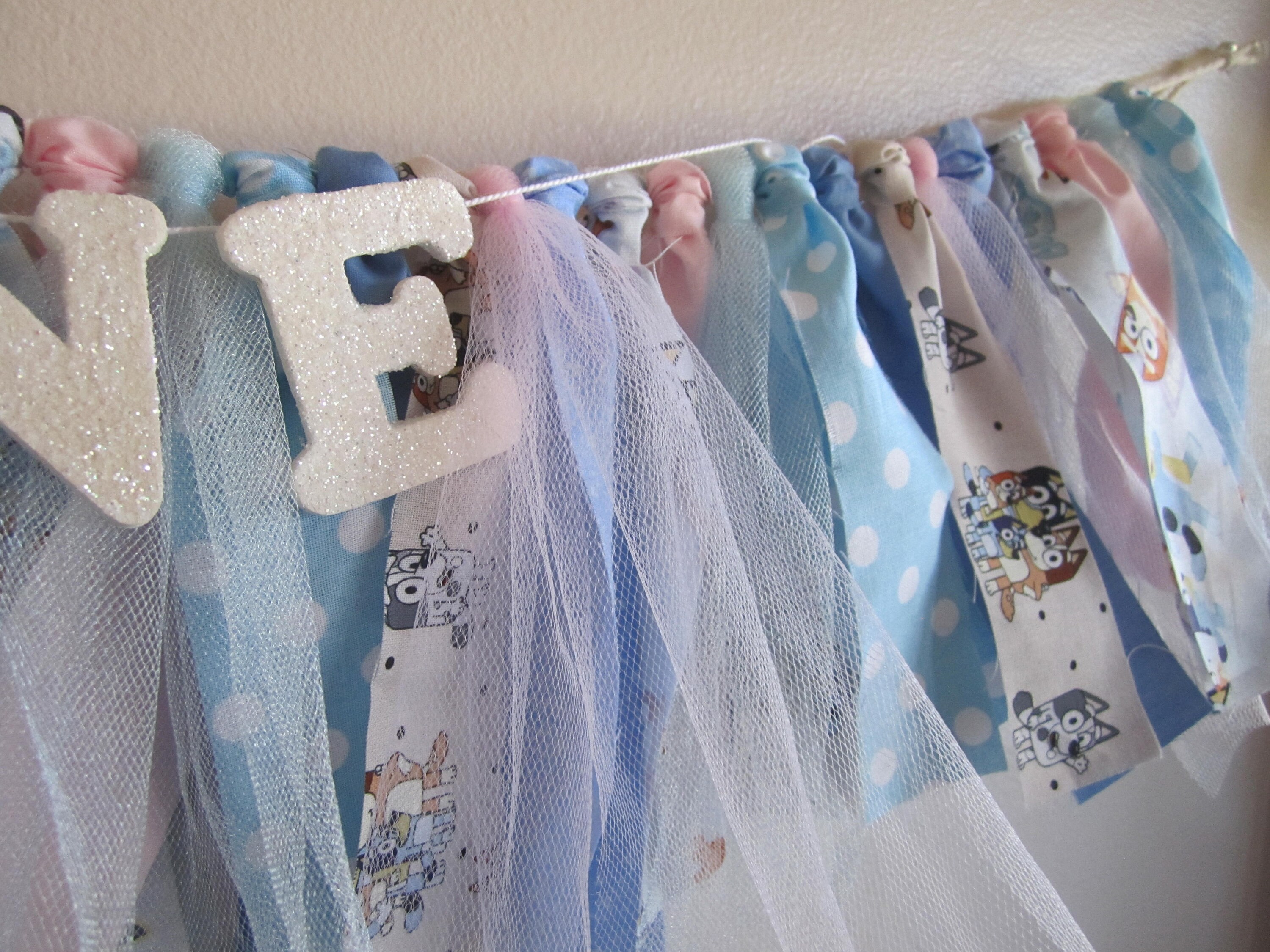 Bluey Girl Highchair Banner