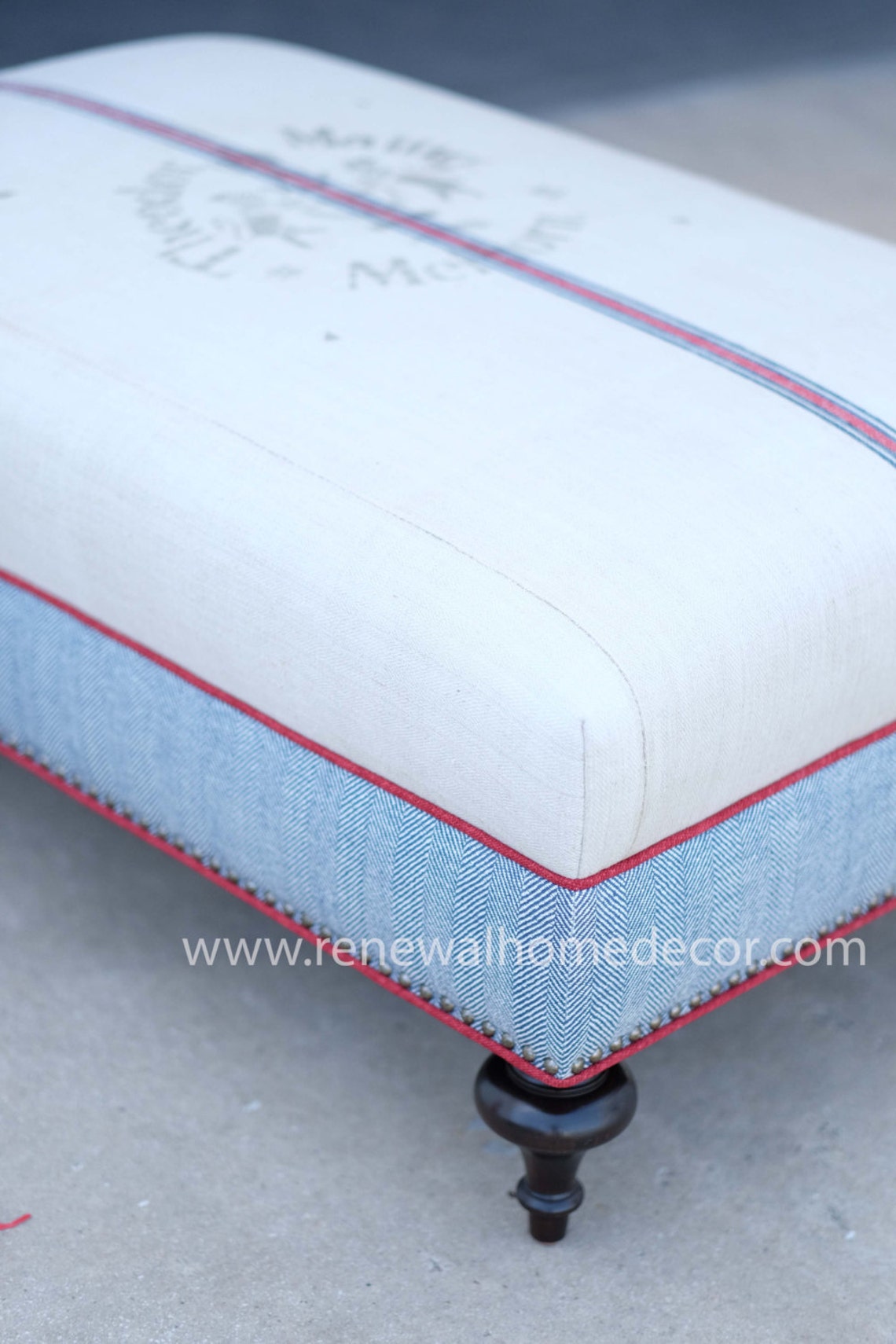 Custom Order Upholstered custom ottoman coffee table Etsy